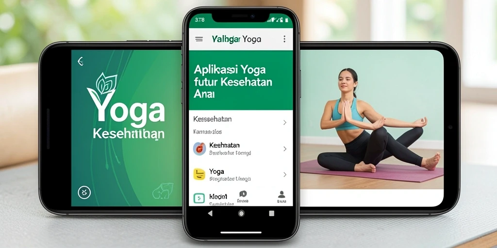 Screenshot antarmuka aplikasi Yoga dengan tampilan program latihan.