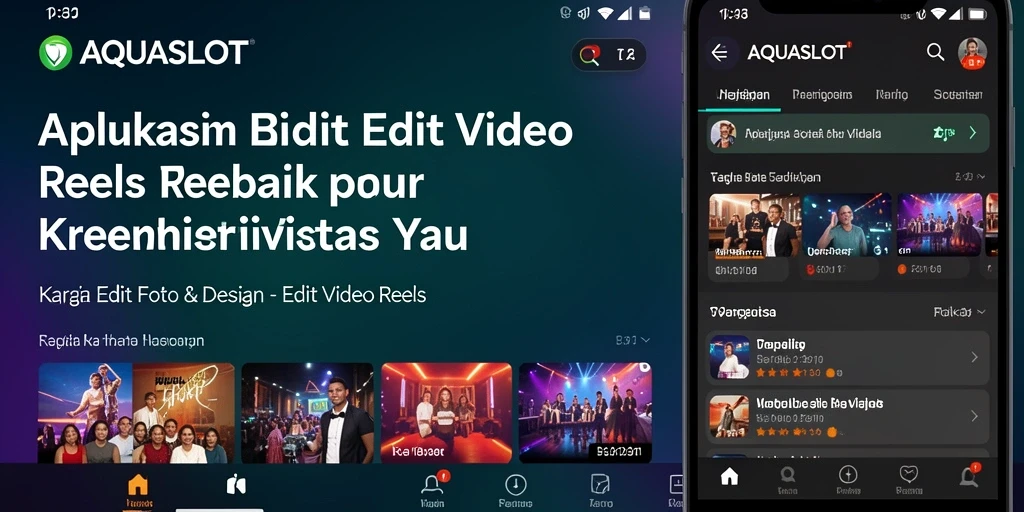 Antarmuka pengguna AQUASLOT yang intuitif untuk Edit Video Reels.