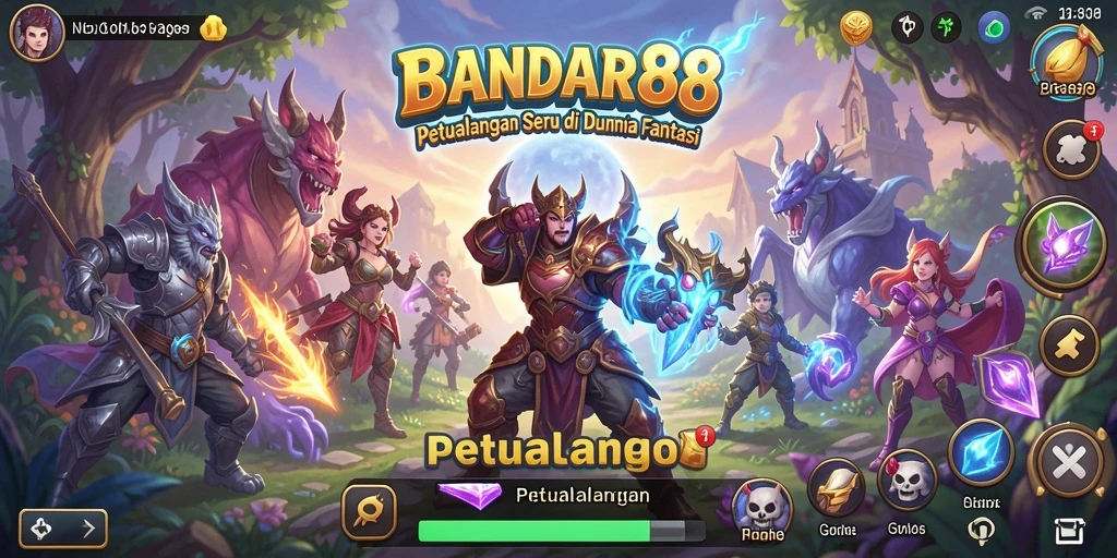 Tampilan antarmuka menarik dari BANDAR88 yang menyajikan dunia Petualangan.