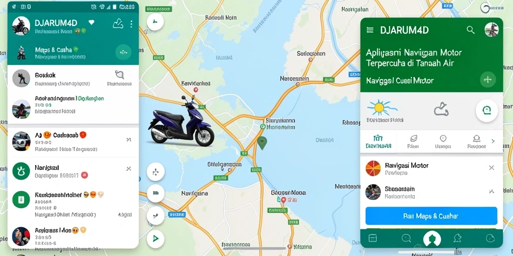 Antarmuka pengguna DJARUM4D untuk navigasi motor yang intuitif.