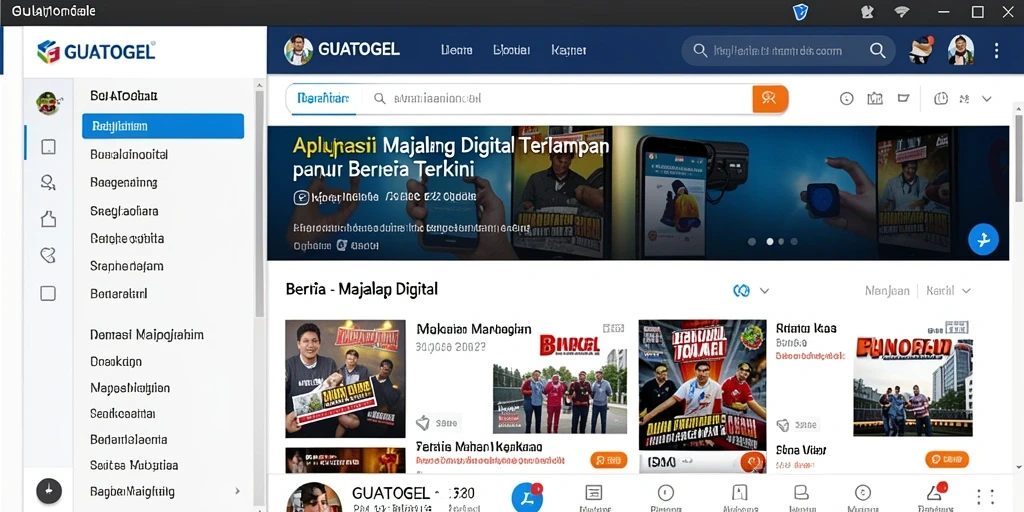 Tampilan antarmuka GUATOGEL yang modern dan menarik.