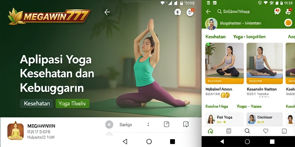 Antarmuka MEGAWIN777 yang sederhana dan fungsional untuk latihan Yoga.