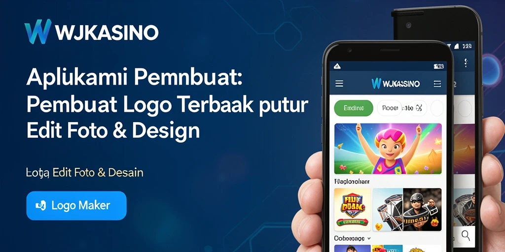Antarmuka WJKASINO dengan berbagai fitur Logo Maker yang menarik.