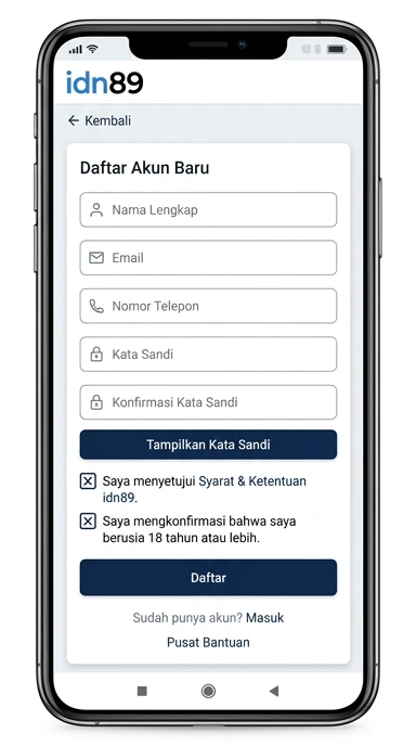 Buat Akun Baru idn89 Secara Mudah dan Cepat