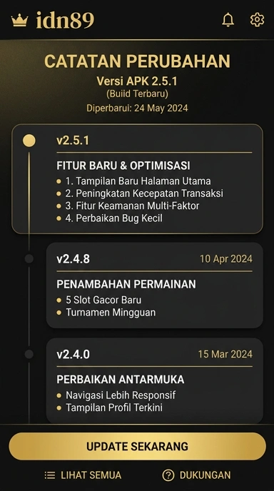 Riwayat Versi idn89 untuk Pengguna Android
